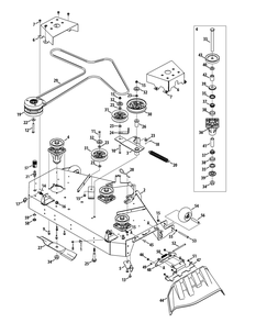 Mower Deck 48-Inch Diagram and Parts List for Z-FORCELZ48 (53ATDAGB-53ATDAGB050)(2015) Cub Cadet Lawn Tractor